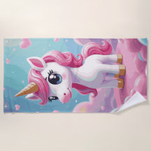 Süßes rosa Einhorn-Cartoon – Kawaii Fantasy-Kunst
