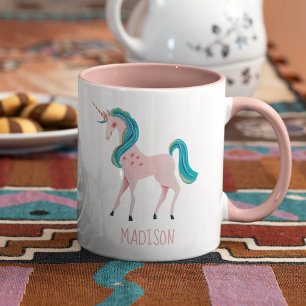 Süßes rosa Einhorn für kleine Mädchen Tasse