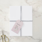 Süßes Rosa Einhorn Geburtstag Geschenkanhänger (Mit Garn)