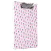 Süßes rosa Erdbeermuster – Kawaii Mädchenstyle Klemmbrett (Rechts)