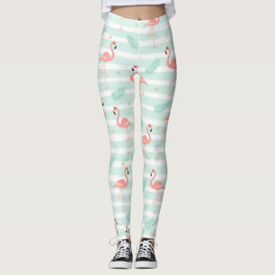 Süßes Rosa Flamingo Nahtloses Muster Leggings