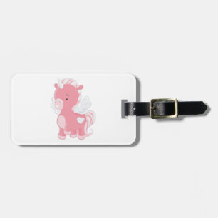 Süßes Rosa Fliegendes Einhorn Pegacorn Gepäckanhänger