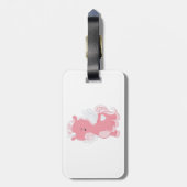 Süßes Rosa Fliegendes Einhorn Pegacorn Gepäckanhänger (Rückseite vertikal)