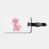 Süßes Rosa Fliegendes Einhorn Pegacorn Gepäckanhänger (Rückseite horizontal)