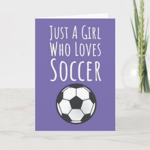 Süßes rosa Fußball Mädchen Karte