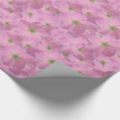 Süßes rosa Garten-Blumen-Muster Geschenkpapier (Ecke)