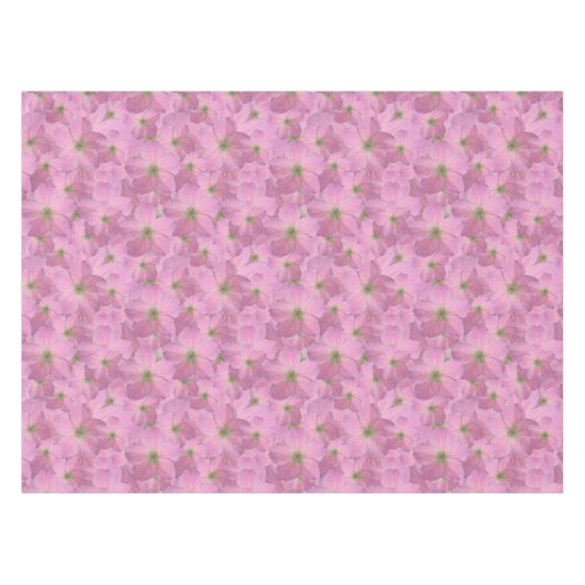 Süßes rosa Garten-Blumen-Muster Tischdecke (Vorderseite (Horizontal))