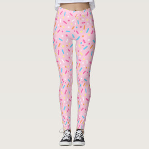 Süßes rosa Glasur-Donut mit Streuseln Leggings