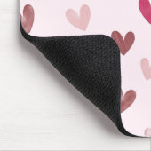 Süßes rosa Herz Muster – Romantisches und stilvoll Mousepad (Ecke)