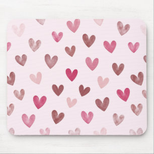 Süßes rosa Herz Muster – Romantisches und stilvoll Mousepad