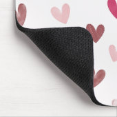 Süßes rosa Herz Muster – Romantisches und stilvoll Mousepad (Ecke)