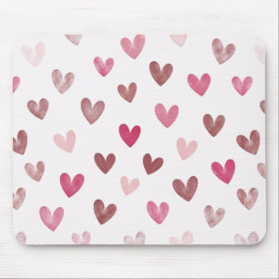 Süßes rosa Herz Muster – Romantisches und stilvoll Mousepad