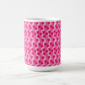Süßes Rosa-Herzen-Muster Kaffeetasse (Mittel)