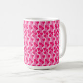 Süßes Rosa-Herzen-Muster Kaffeetasse (VorderseiteRechts)