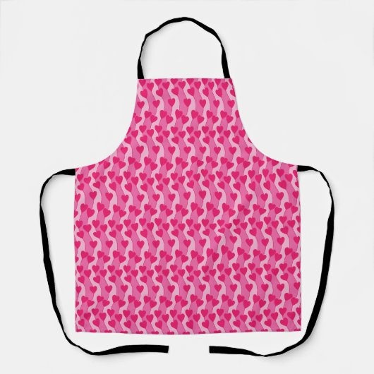 Süßes Rosa-Herzen-Muster Schürze (Vorderseite)
