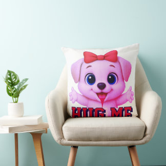 SÜßES ROSA HUNDEKISSEN ~ SÜßES ANZIEHENDES HUGPUPP KISSEN