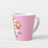 Süßes rosa Igel-Herz-Tier Milchtasse (Rechte Ecke)