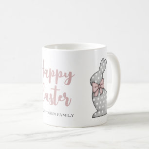 Süßes rosa Kaninchen Frohe Ostern Kaffeetasse