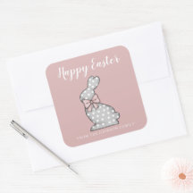 Süßes rosa Kaninchen Frohe Ostern