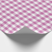 Süßes rosa Karomuster Geschenkpapier (Ecke)