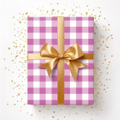 Süßes rosa Karomuster Geschenkpapier