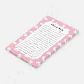 Süßes Rosa Kawaii-Hasen-Doodle Post-it Klebezettel (angewinkelt)
