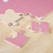 Süßes rosa Kawaii-Hasen-Doodle Puzzle (Seite)