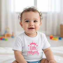 Süßes Rosa Krone Kleine Prinzessin Baby T-Shirt