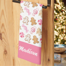 Süßes Rosa Lebkuchenmuster Personalisiertes Backen