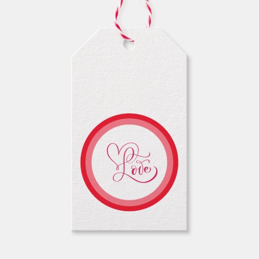 Süßes Rosa Liebes-Design Geschenkanhänger (Vorderseite)