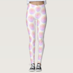 Süßes Rosa Lila Mandala Muster Elegant Leggings