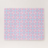 Süßes Rosa, Lila und Hellblau-Muster Puzzle (Horizontal)