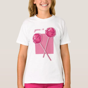 Süßes rosa Lutscher Mädchen Grafik T-Shirt