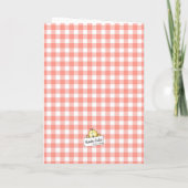 Süßes rosa Mädchen Ein alberner Gans-Geburtstag Karte (Rückseite)