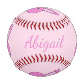Süßes rosa Mädchen-Hasen-Gesicht Frühling Ostern C Baseball (Vorderseite)