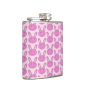 Süßes rosa Mädchen-Hasen-Gesicht Frühling Ostern M Flachmann (Rechts)