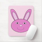 Süßes rosa Mädchen-Hasen-Gesicht Frühling Ostern Mousepad (Mit Mouse)