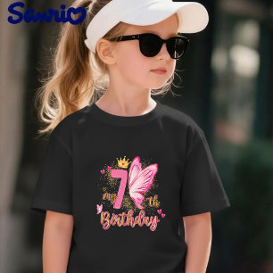 Süßes Rosa 'Mein 7. Geburtstag' Prinzessin Geschen T-Shirt