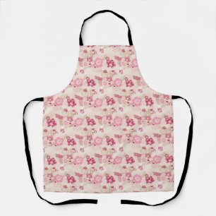 Süßes rosa modernes Blumenmuster Schürze