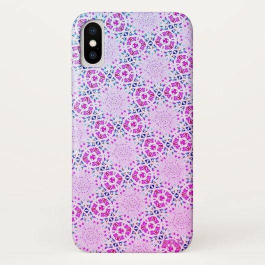 *~* Süßes Rosa Muster Einzigartiges iPhone Case X (Rückseite)