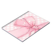 süßes rosa Notizbuch mit Schleife Notizblock (Linke Seite)