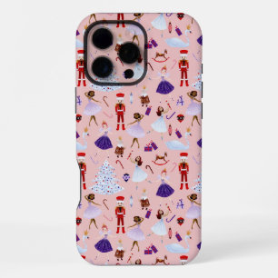 Süßes Rosa Nussknacker-Weihnachtsmuster iPhone 16 Pro Max Hülle