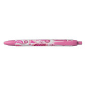 Süßes rosa Paisley-Monogramm Kugelschreiber (Rückseite)