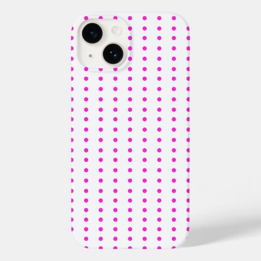 Süßes rosa Punkte iPhone 14 Case (Rückseite)