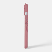 süßes rosa Schleifenmuster iPhone 15 Hülle (Linke Seite)