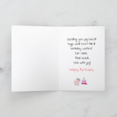 Süßes rosa Schwein Karte (Innenseite)