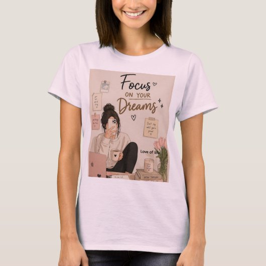 Süßes rosa T-Shirt für Mädchen (Vorderseite)
