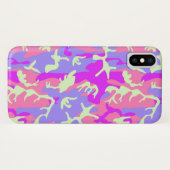 Süßes rosa Tarnmuster Case-Mate iPhone Hülle (Rückseite (Horizontal))