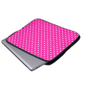 Süßes, rosa und weißes Notebook-Sieb Laptopschutzhülle (Vorne Knopf)