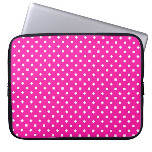 Süßes, rosa und weißes Notebook-Sieb Laptopschutzhülle (Vorderseite)